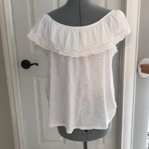 White cotton off the shoulder top